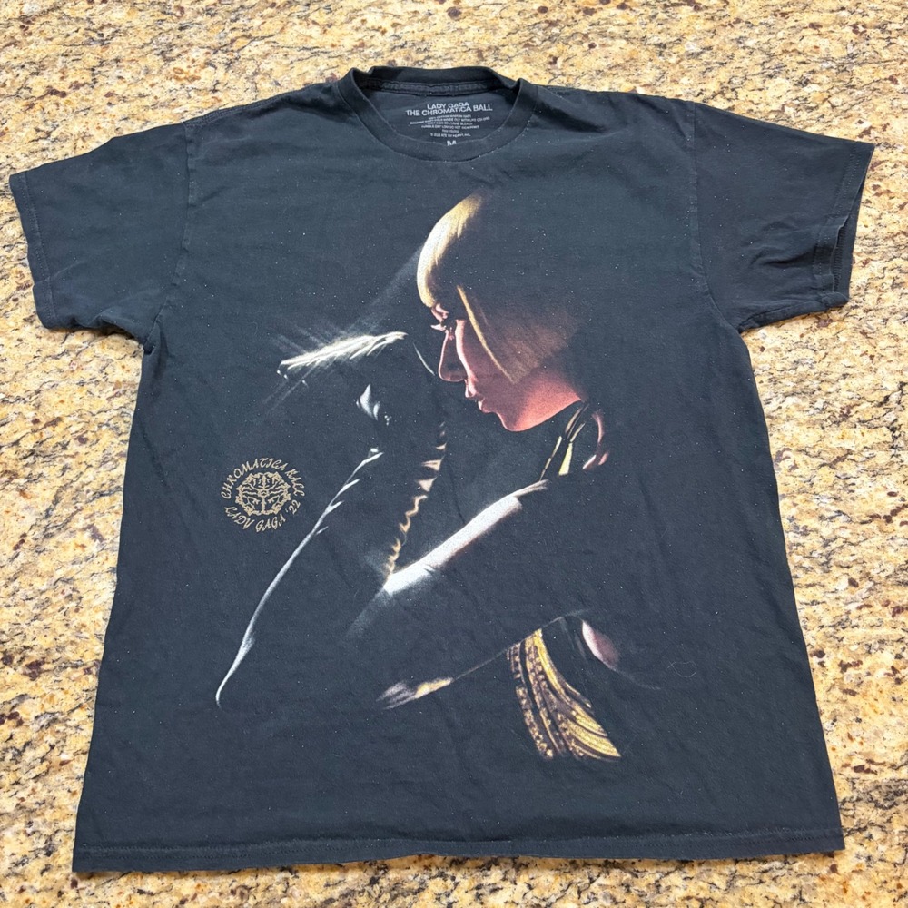 Lady Gaga The Chromatica Ball Stadium Tour 2022 T-Shirt Black Mens Medium ws